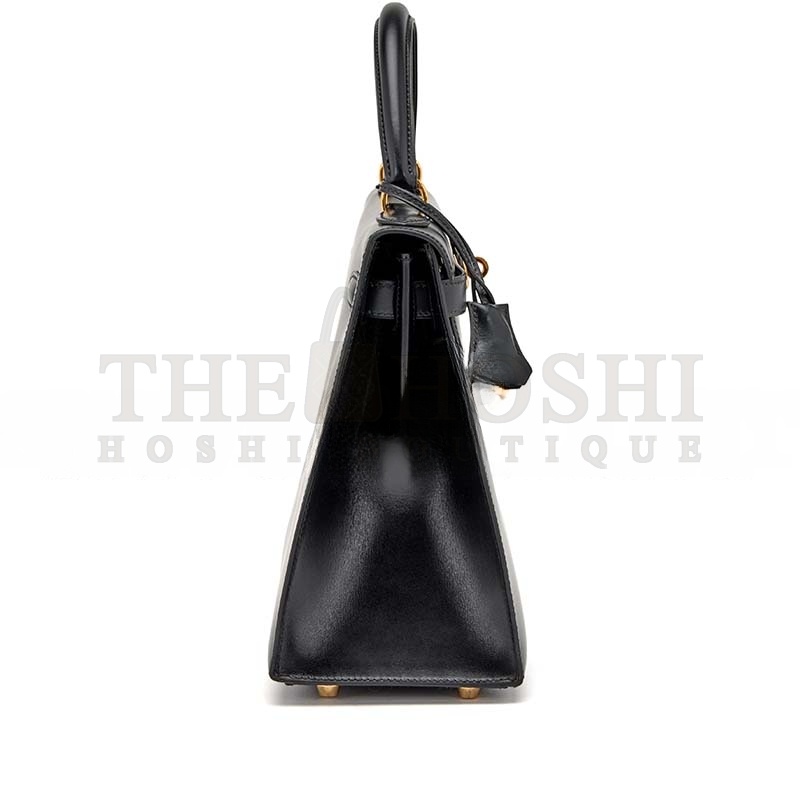 H**me5 BLACK BOX KELLY 28 GOLD HARDWARE (28*22*10cm) Master Quality